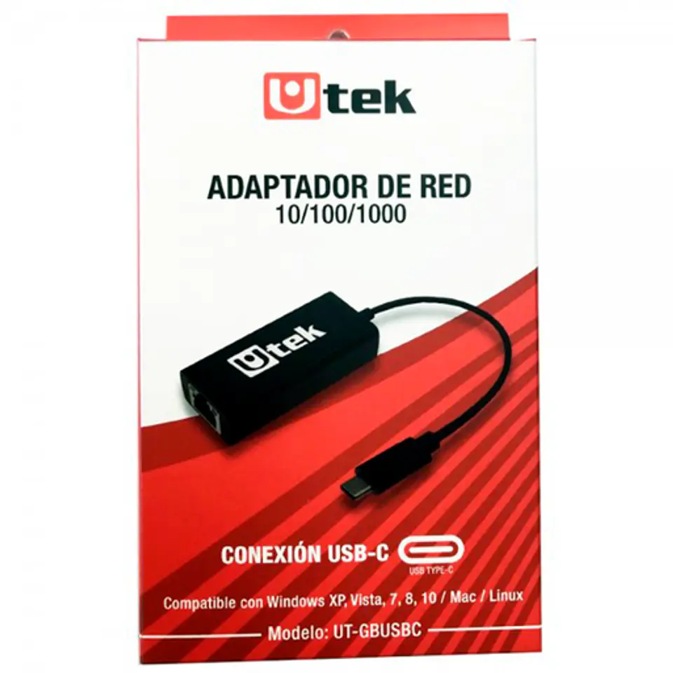 Adaptador de red RJ45 a USB-C 3.0 10/100/1000 megas 3