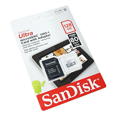 128GB tarjeta memoria microSD 80mb/s Sandisk Clase10