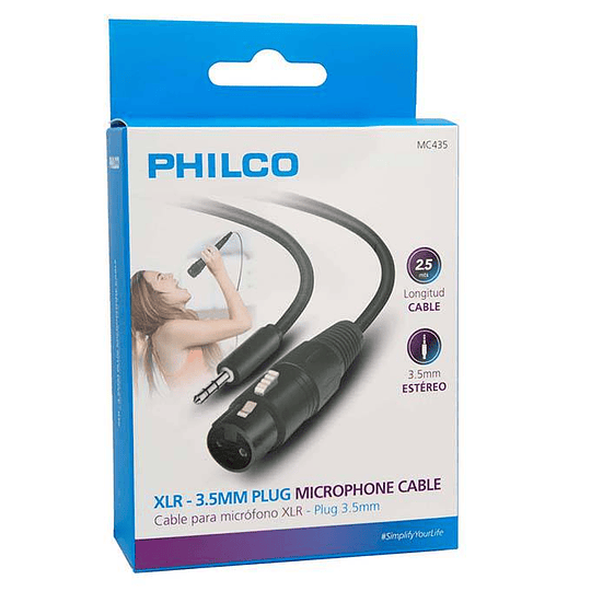 Cable para microfono CANON a 3.5MM philco