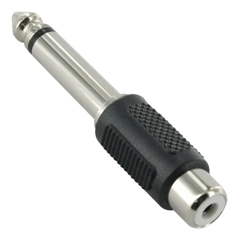 Adaptador de audio RCA Hembra a 6.35 Macho