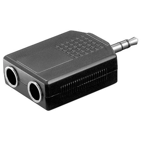 Adaptador de audio 3.5 Macho a doble 6.35 Hembra 
