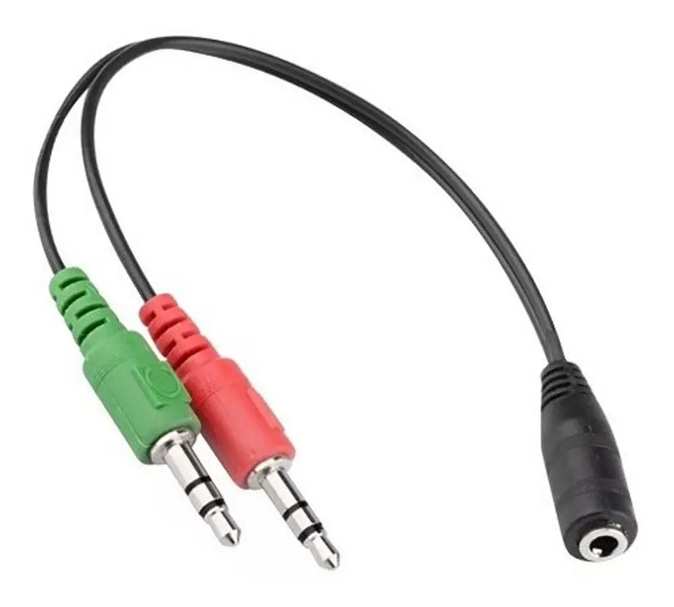 Cable de audio 3.5 H a 2 plug 3.5 M 15 CMS 1