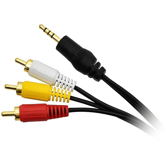 Cable 1 plug 3.5m a 3 plug RCA