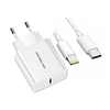 Cargador tecnolab USB-C + Cable tipo C LIGHTNING 