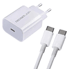 Cargador tecnolab USB-C + Cable tipo C a tipo C 