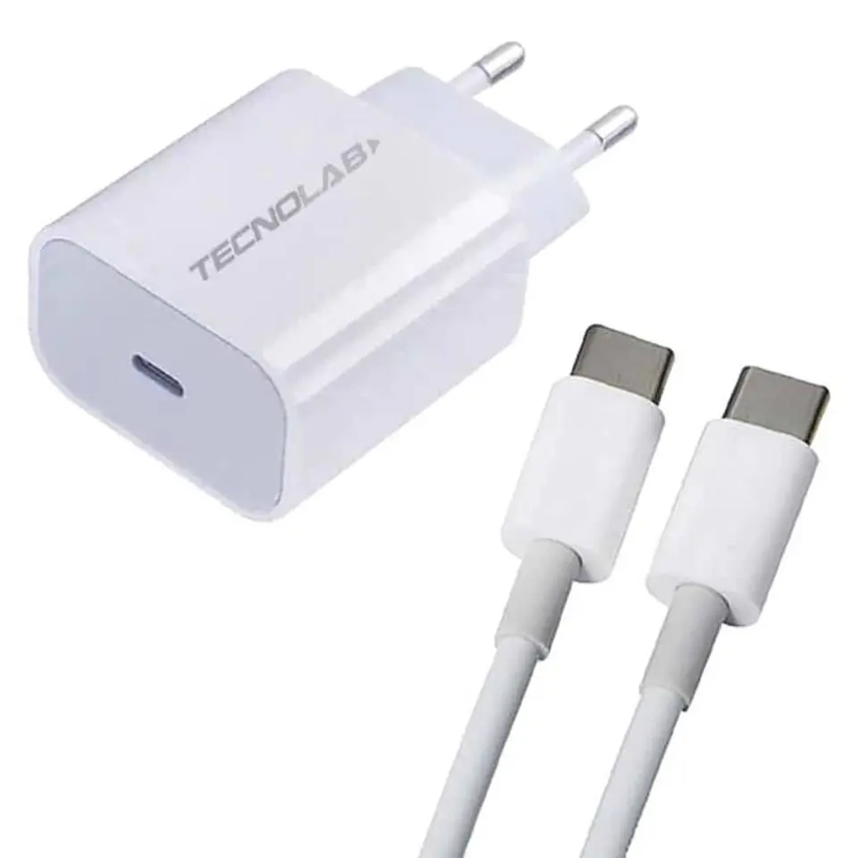 Cargador Turbo USB-C 20W + Cable tipo USB-C A USB-C 1