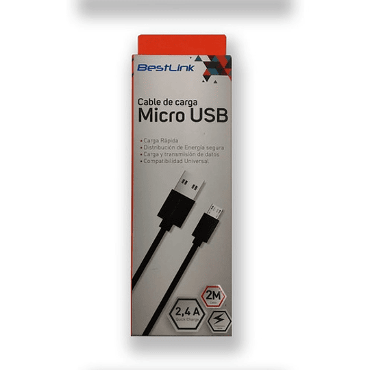 Cable de carga y datos 2.4A USB-C 1m