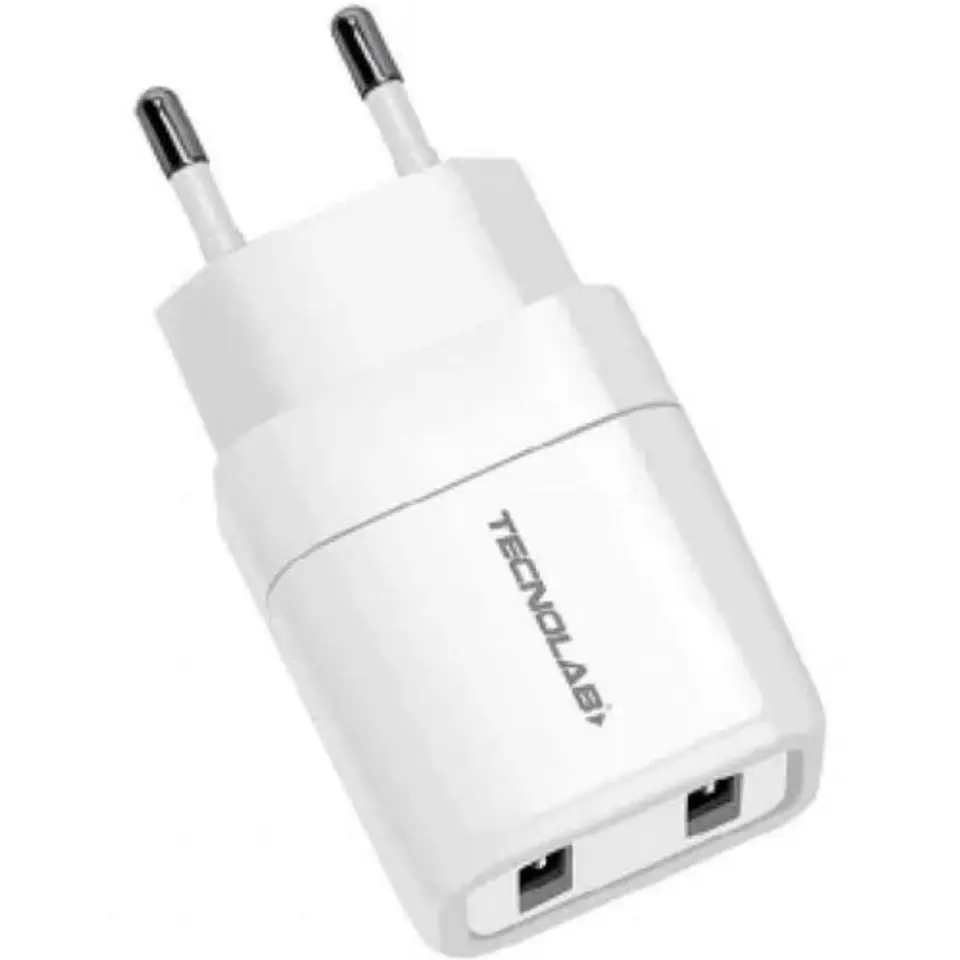 Cargador de pared doble 2.4A sin cable Tecnolab 1