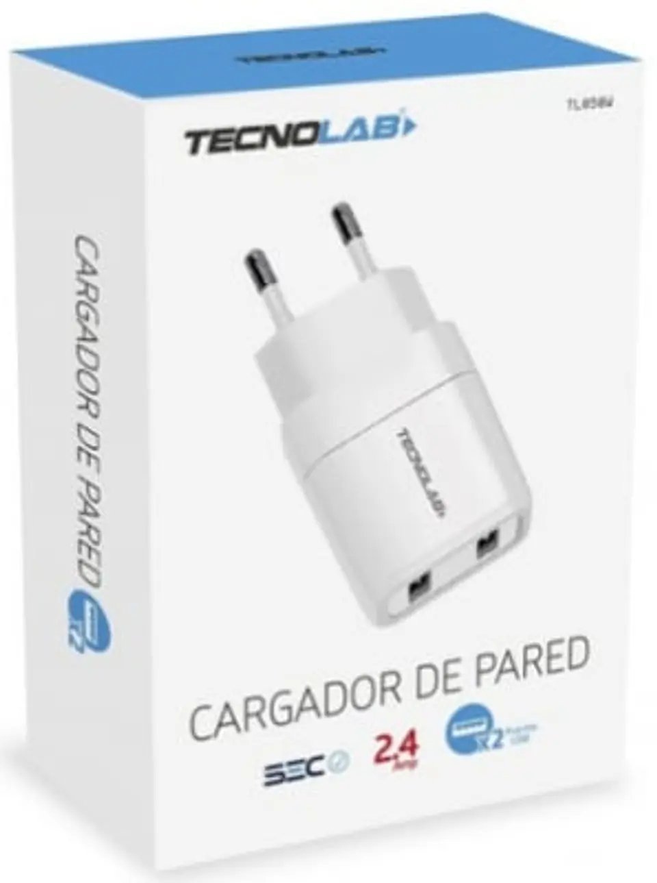 Cargador de pared doble 2.4A sin cable Tecnolab 2