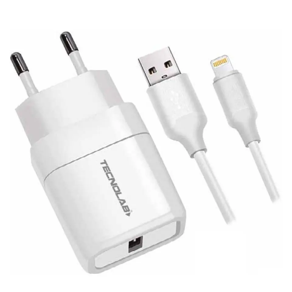 Cargador Lightning rapido QC 2.4 blanco 1