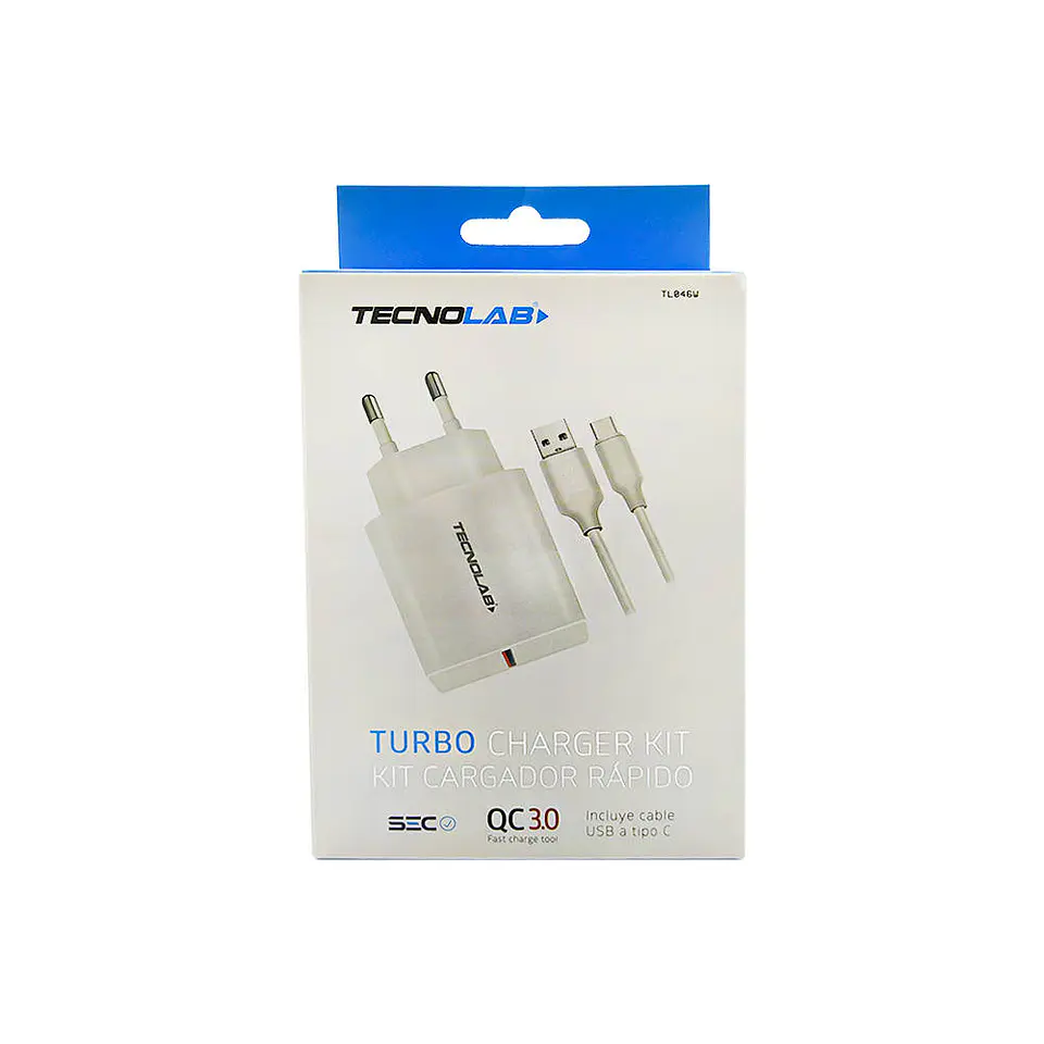 Cargador rapido turbo QC 3.0 TIPO C Blanco 2