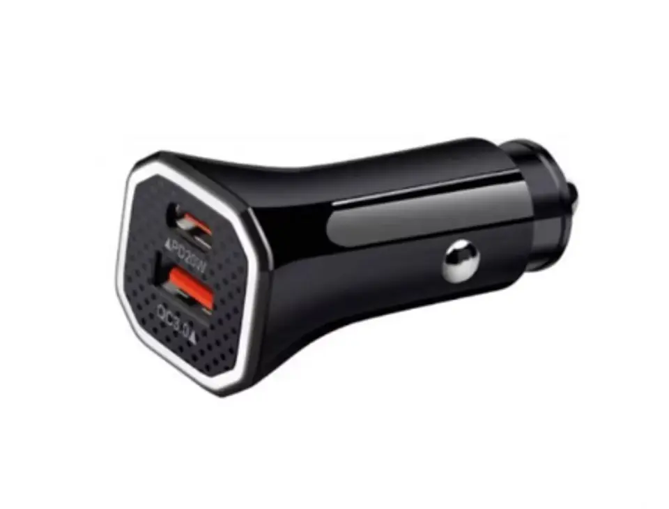 Cargador de auto carga rapida 2 puertos USB 3.0 TECNOLAB 20W 1