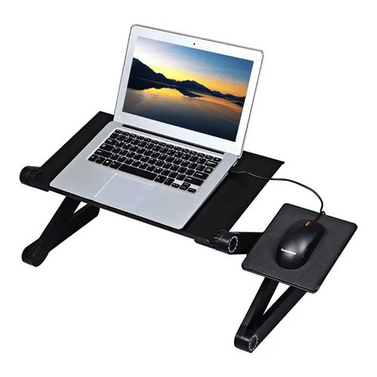 Mesa para notebook ajustable con ventilador y soporte mouse