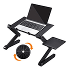 Mesa para notebook ajustable con ventilador y soporte mouse 3