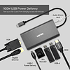 Hub USB-C 8 en 1, suministro de energía de 100W