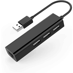 Adaptador Hub USB a RJ45 10/100/ Mbps + USB*3