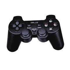 joypad USB doublé vibración pc black dblue