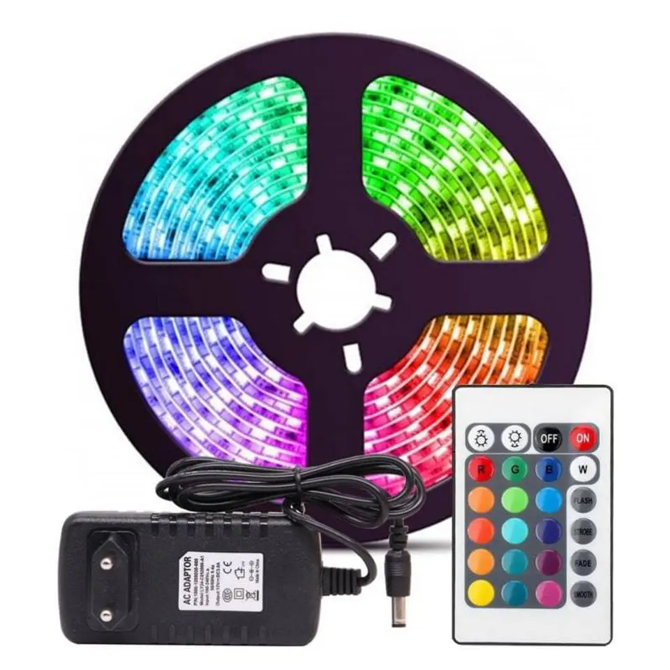 Tira luces LED 5M con transformador LED RGB 1