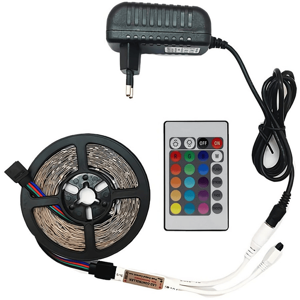 Tira luces LED 5M con transformador LED RGB 2