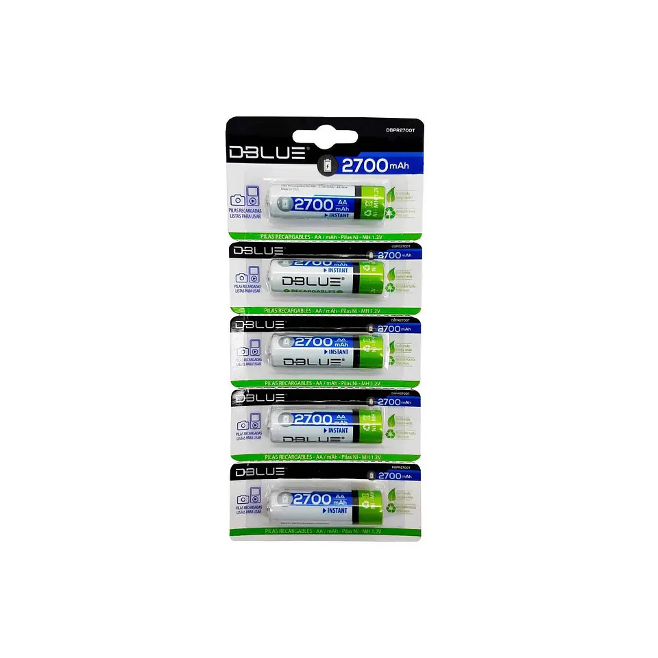 Pila AA Recargable 2700mAh 1,2v 2
