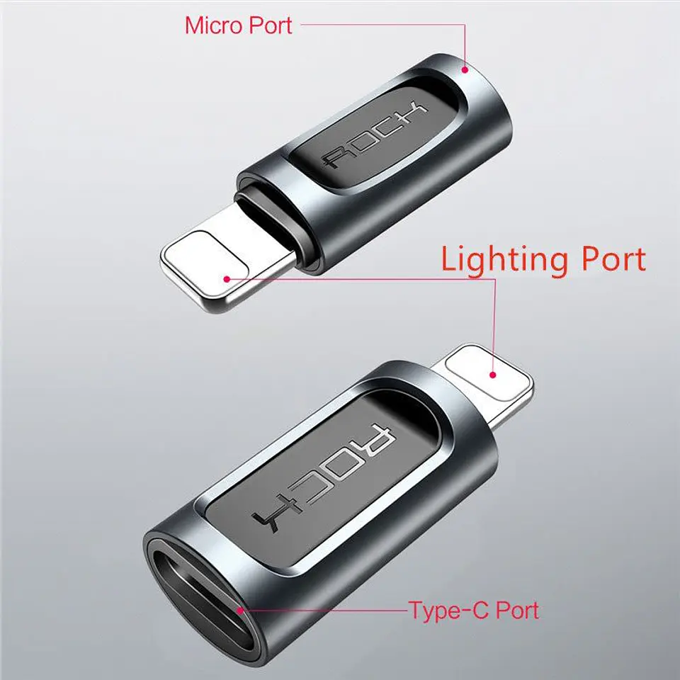 OTG adaptador USB-C A LIGHTNING NO MFI ROCK  2