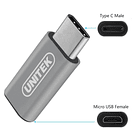 OTG adaptador MICRO USB hembra a USB-C macho Aluminio  3