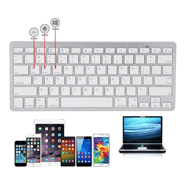 Mini teclado BLUETOOTH inalambrico portatil ultradelgado 3