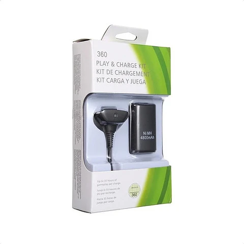 Batería Recargable Xbox 360 4800 Mah Kit + Cable Cargador