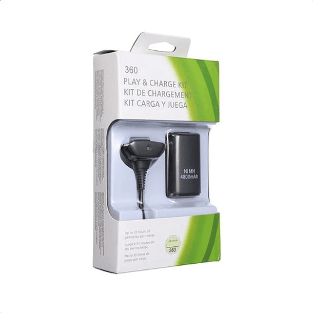 Batería Recargable Xbox 360 4800 Mah Kit + Cable Cargador 1