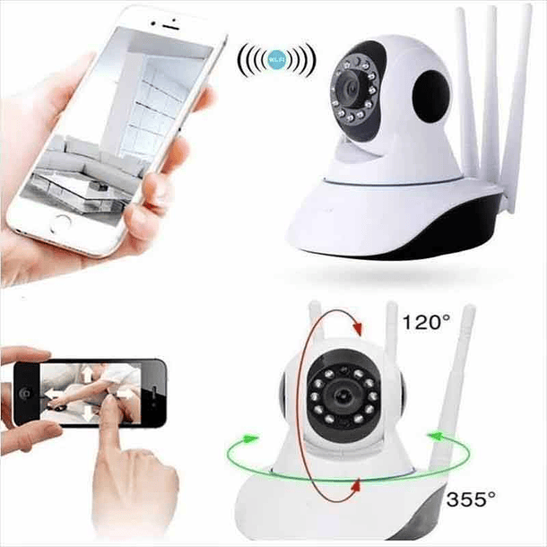 Camara de seguridad 360° vision nocturna IP WIFI HD  4