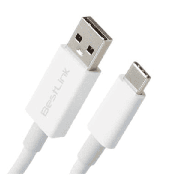 Cable de carga y datos USB-C 2.4 BLANCO 1 MTS