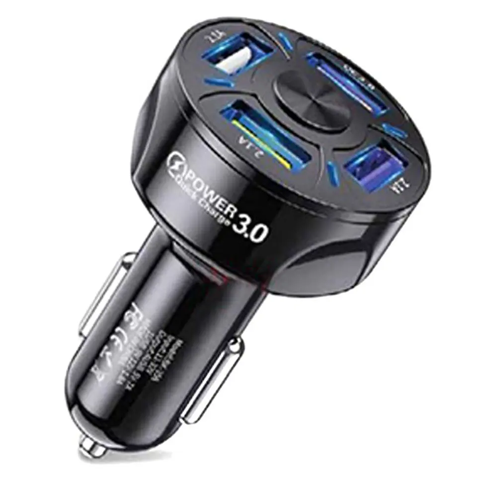 Cargador rápido AUTO 4 puertos USB QC 3.0 1