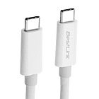 Cable de carga y datos USB-C A USB-C 18W 3A BLANCO 1 MTS  1