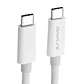 Cable de carga y datos USB-C A USB-C 18W 3A BLANCO 1 MTS  - Miniatura 1