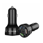 Cargador rapido automovil 3 puertos 3.0 2