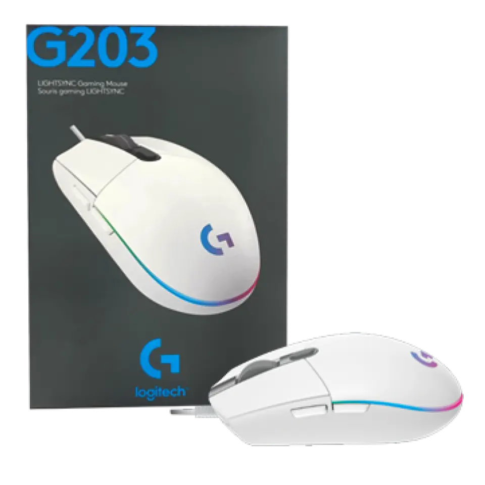 Mouse Gamer Logitech G203 Lightsync Blanco 4