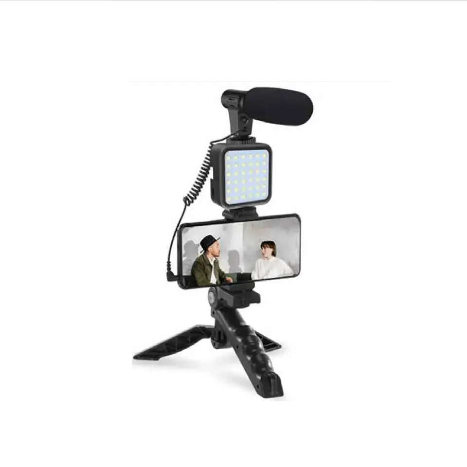 KIT DE VIDEO VLOGGING CON SOPORTE + TRÍPODE PARA VLOG 1