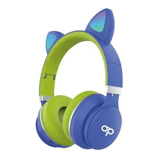 Audífonos Orejas de Gato Bluetooth Azul AudioPro