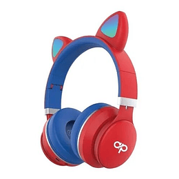 Audífonos Orejas de Gato Bluetooth rojo AudioPro