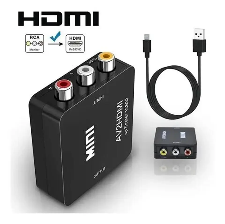 Adaptador de Imagen RCA a HDMI 1080p 2