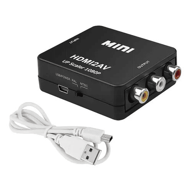 Adaptador vídeo HDMI a RCA y NTSC/PAL