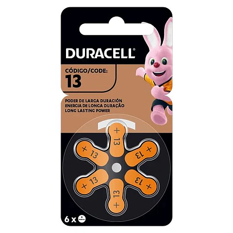 Pila Auditiva +13 Duracell 6 unidades