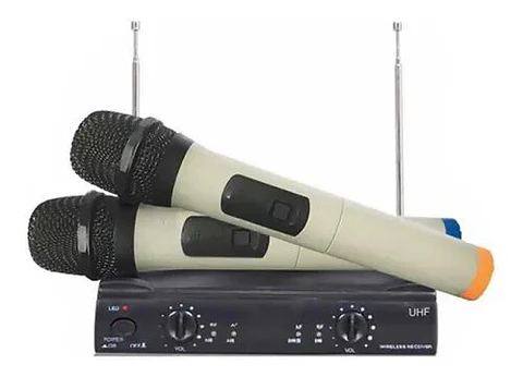 Microfono Dual Audiopro Inalámbrico UHF Professional