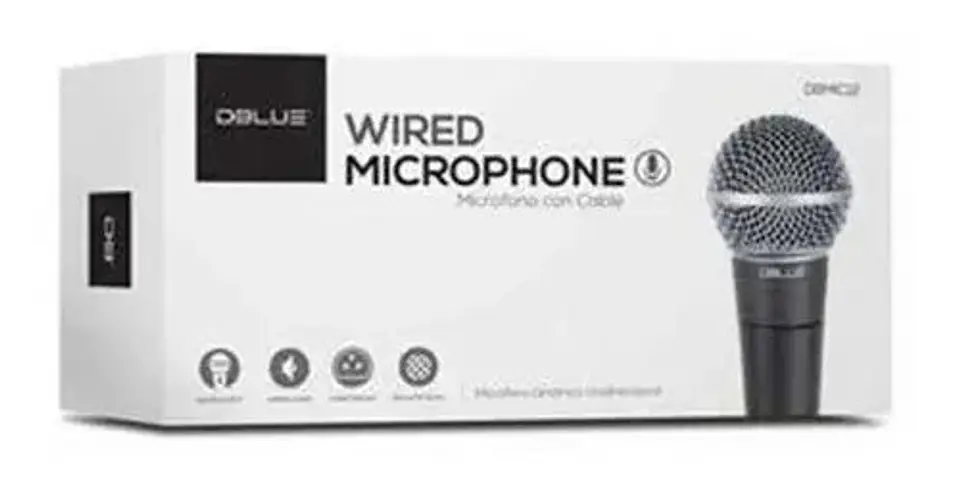 Microfono con cable Dinamico unidireccional Acero 2