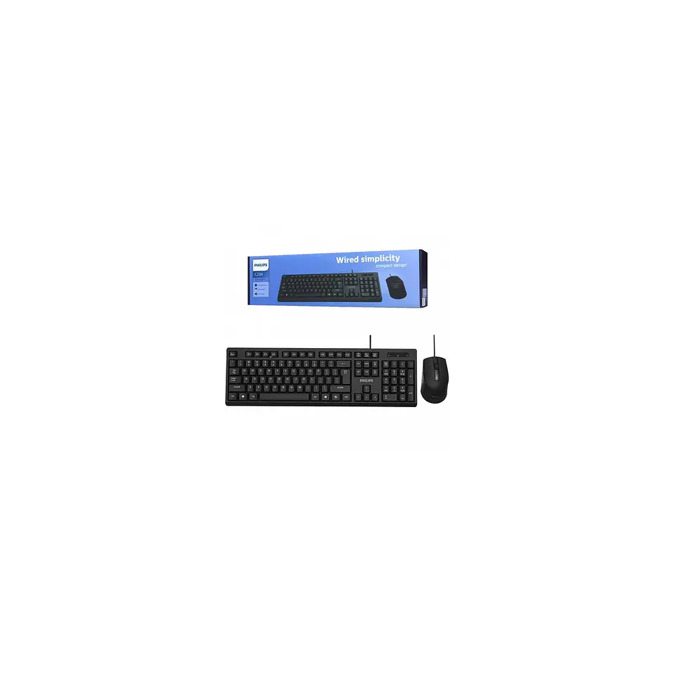 KIT TECLADO Y MOUSE ALAMBRICO PHILIPS C234 SPT6234 2