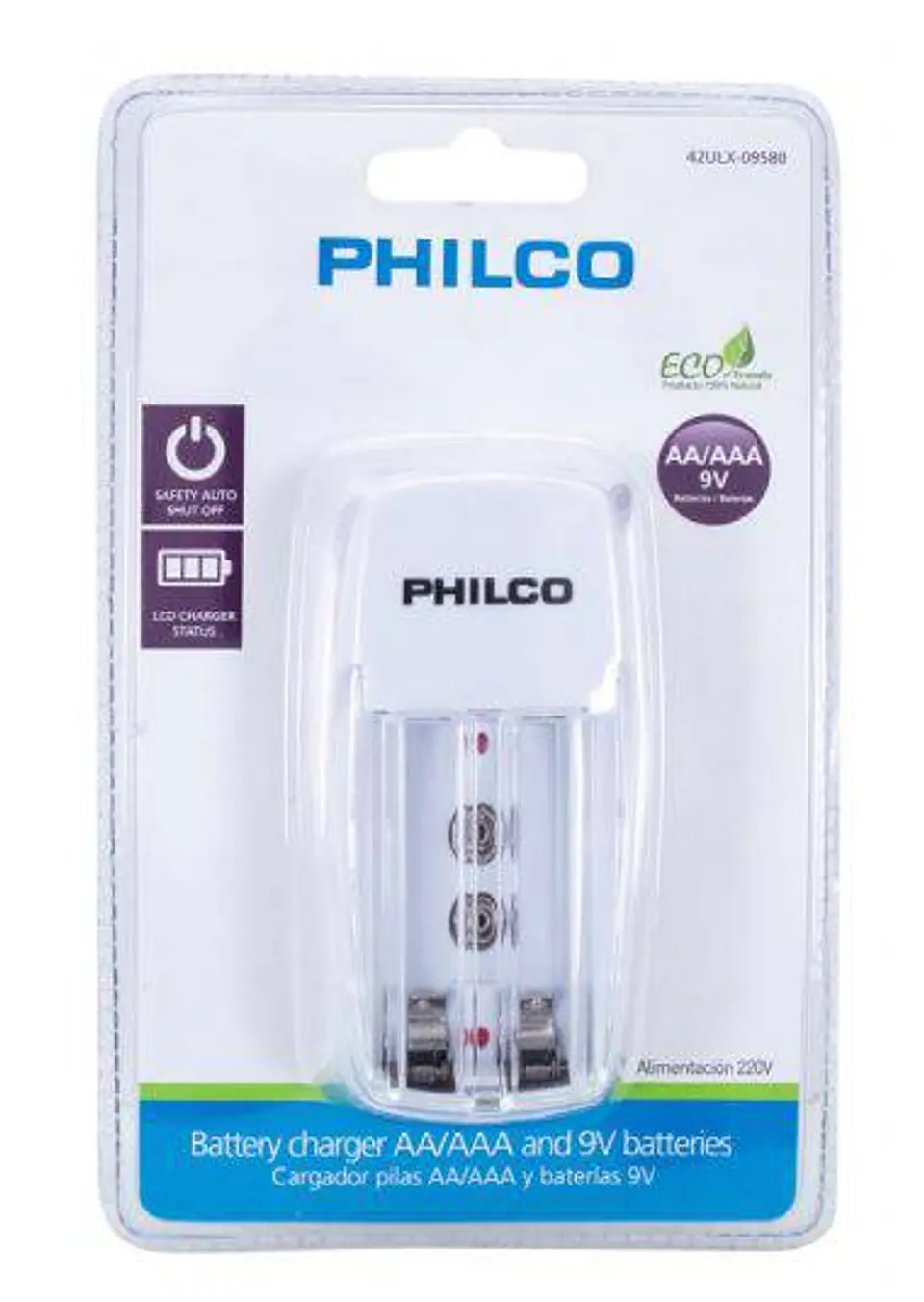 Cargador para 2 pilas AA/AAA/9V  1