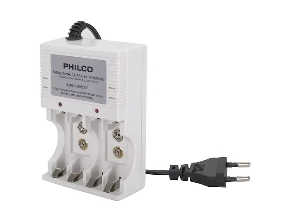 Cargador con 4 pilas AA 2700Mah Recargables 1,2v 2