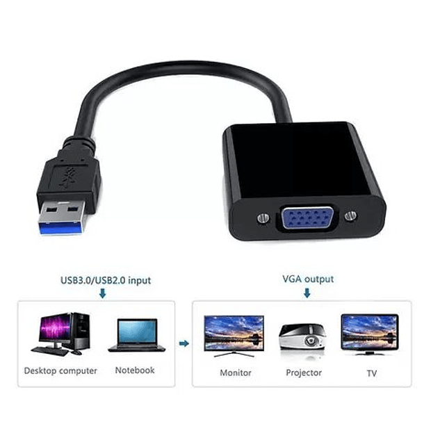 Adaptador USB 3.0 a VGA 2