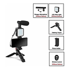 KIT DE VIDEO VLOGGING CON SOPORTE + TRÍPODE PARA VLOG 2