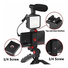 KIT DE VIDEO VLOGGING CON SOPORTE + TRÍPODE PARA VLOG 4
